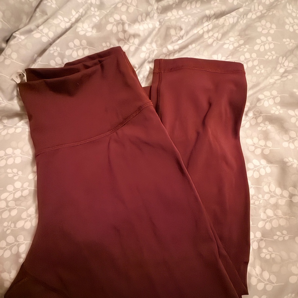 Lululemon Athletica Maroon Leggings (cropped)